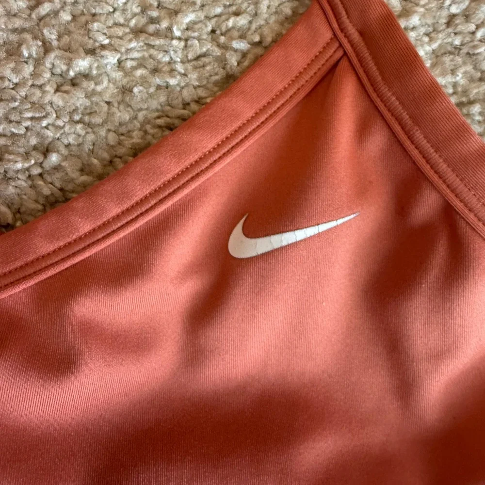 Nike Dri-FIT Indy Sports Bra Women XXL Coral Pink Light Support Mesh Trim Active